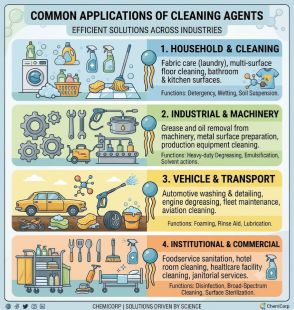 Application of cleaning agents