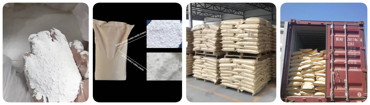 Quality inspection and container loading of AOS 92% for international shipment