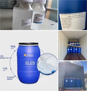 Industrial 170KG plastic drum packaging standard for SLES (CAS: 68585-34-2)